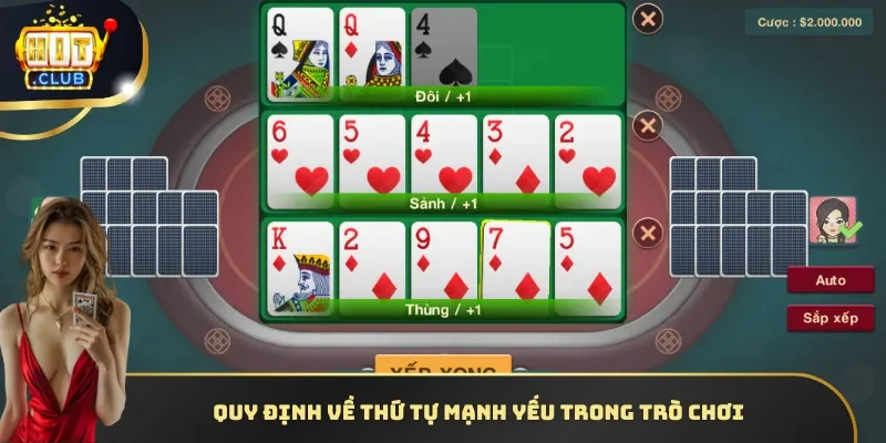 Quy định về thứ tự mạnh yếu trong trò chơi